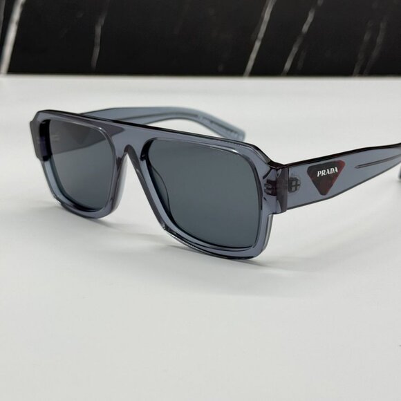 NEW PRADA PR22YS 19O70B SUNGLASSES MEN PR 22YS 19O70B GREY SQUARE SPR 22Y - Picture 5 of 10
